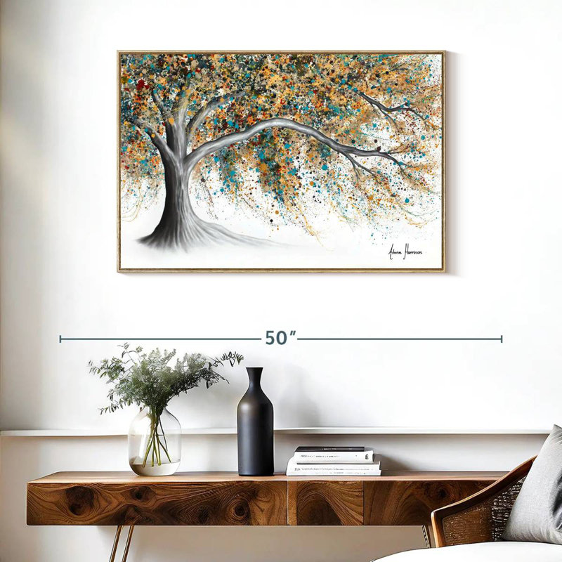 Arbre Western Breeze, Cadre flottant en bois naturel, 37 po x 25 po