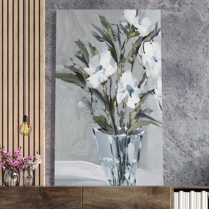 "Evening Flowers (Vertical)" par Jane Slivka, reproduction sur toile, H 18 po x l 30 po x P 1 po