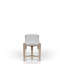 Banc rembourré couleur sable avec base Triad et garniture cloutée, parfait pour les vestibules et les salons