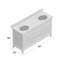 Meuble-lavabo double 60 po Anglet-317766798-317766792