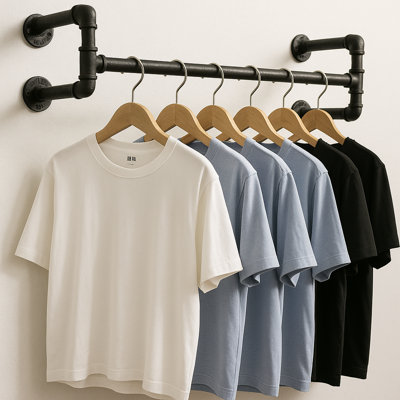 109cm Wall Mounted Metal Clothes Hanging Rail