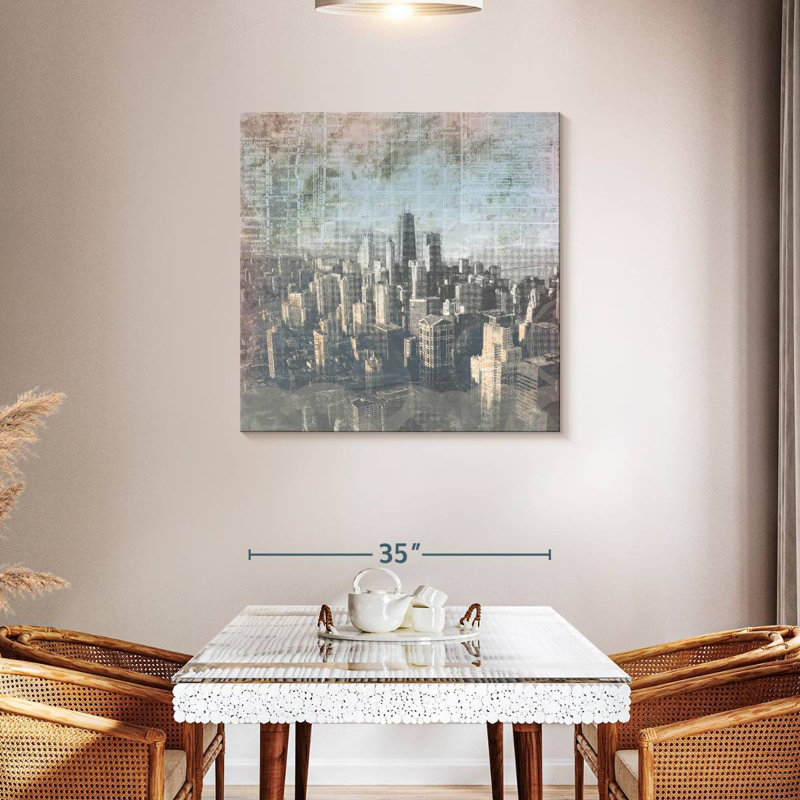 Sireci Chicago Skyline II, 36" H x 36" W