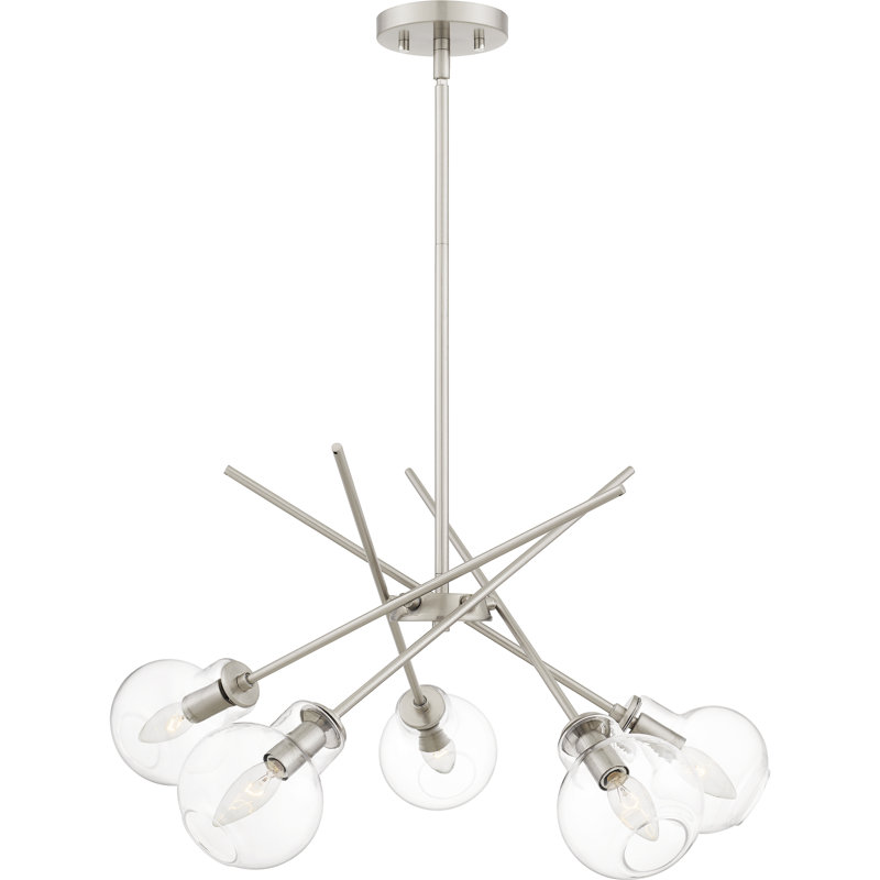 Lustre linéaire moderne Spoutnik à 5 lumières Linntown