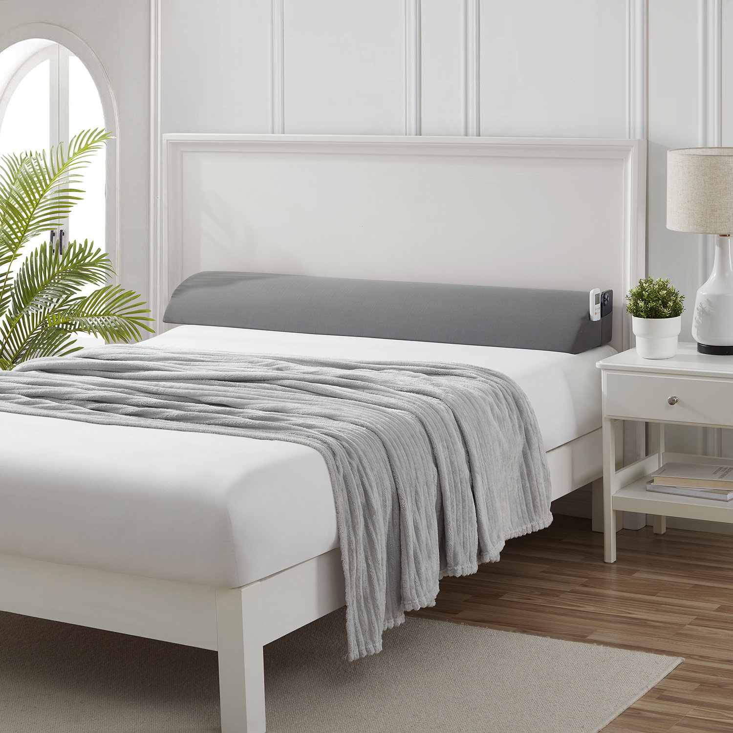 Alwyn Home Garnich Reading Bed Rest Gap Wedge Headboard Pillow with Pockets & Reviews Wayfair