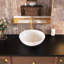 Lavabo de salle de bain vasque circulaire en céramique blanche 13 "X13"