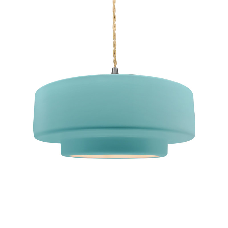 Luminaire suspendu à 1 lumière Meydan, H 5,25 po x l 14,5 po x P 14,5 po, Piscine réfléchissante, Nickel brossé