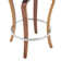 Brookson Swivel Counter or Bar Height Bar Stool with Open Back in Faux Leather, and Walnut Wood