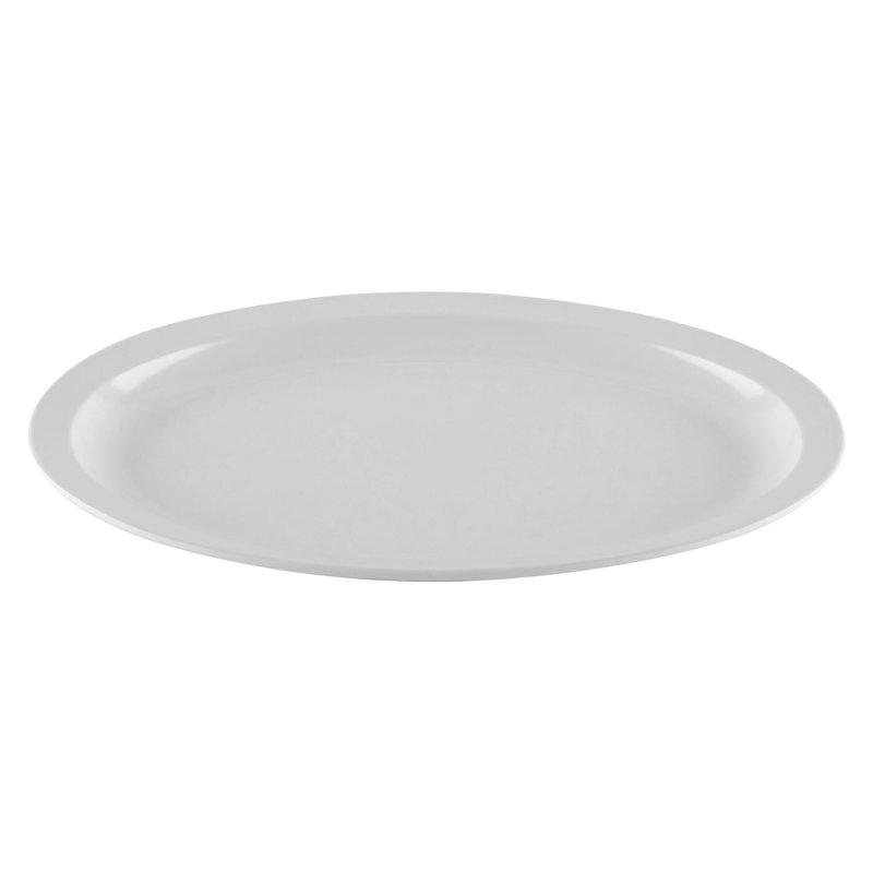 GET Plateau de service ovale en mélamine OP-610-MIX, Blanc, H 1 po x L 13,25 po x l 9,75 po