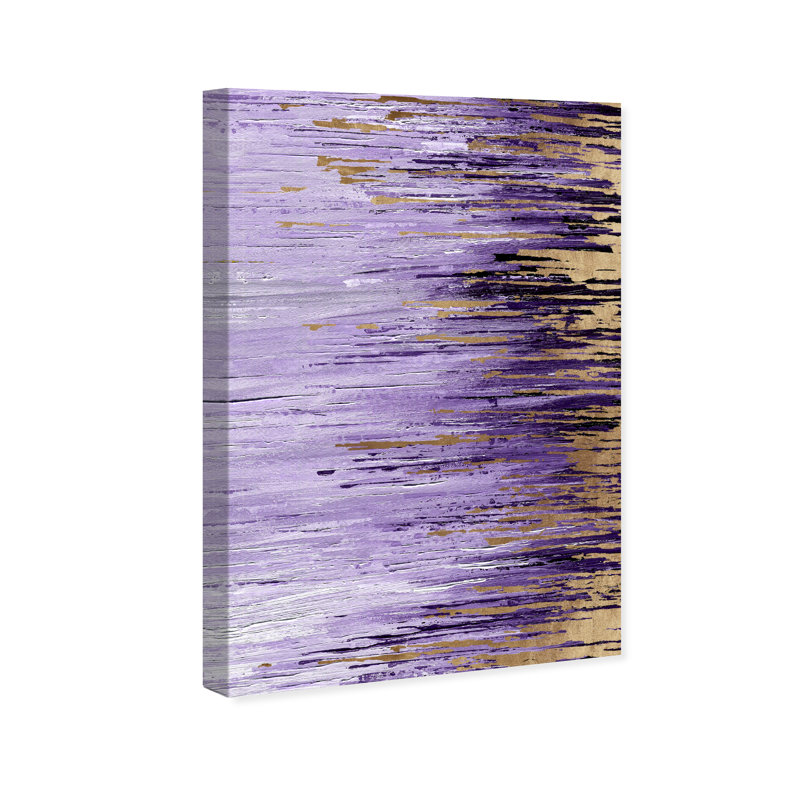 Lavande Rains Duet I - Peinture, Toile tendue, H 54 po x l 36 po