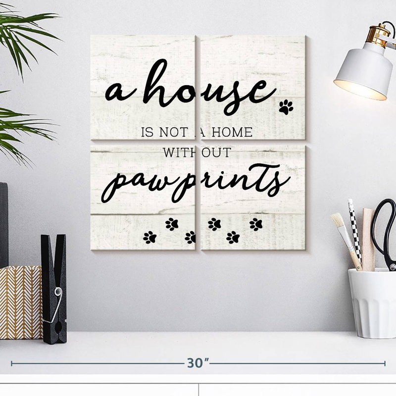 Tawel Home Pawprints, H 18 po x l 18 po