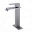 Robinet de lavabo de salle de bain à poignée simple en nickel brossé avec flux laminaire