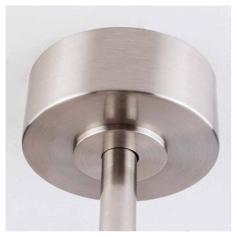 42-Inch Low Profile Ceiling Fan with Light and Remote, Silver Finish, ABS Blades for Indoor Use