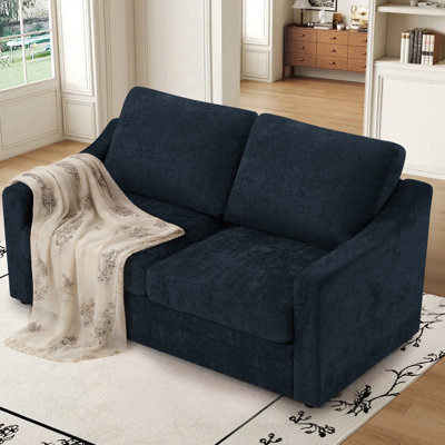 67" Upholstered Loveseat Modern Sofa With Thickened Cushions, Comfy Chenille 2-Seater Couch With Wider Armrests For Bedroom, Apartment, Office