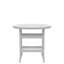 Table et tabourets de patio - Bar d'extérieur pour 4 de 5 feux - Blanc / gris / blanc