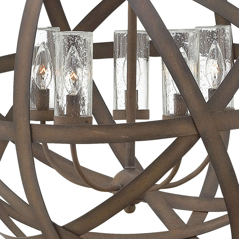Carson 5-Light Single Globe Pendant, Vintage Iron