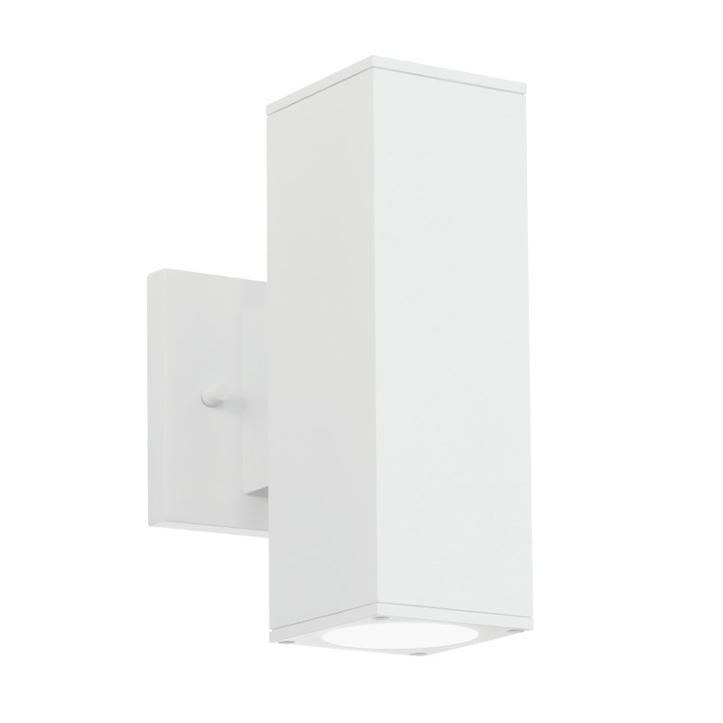 Applique murale d'extérieur à DEL intégrée à 2 ampoules H 9,42 po, Blanc