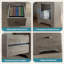 Bureau d'ordinateur de 63 po en forme de L avec multiprise et bureau de rangement en coin-135252064