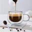 Tasses à espresso en verre borosilicaté à double paroi Bacimi 3,5 oz / 100 ml