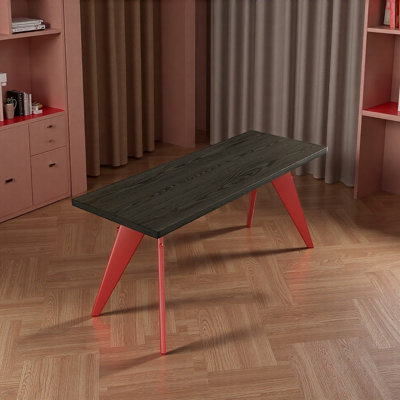 Bureau rectangulaire moderne, durable et multifonctionnel