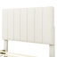 Lit plateforme simple tapissier avec lit gigogne et 3 tiroirs, lin beige 3 tiroirs