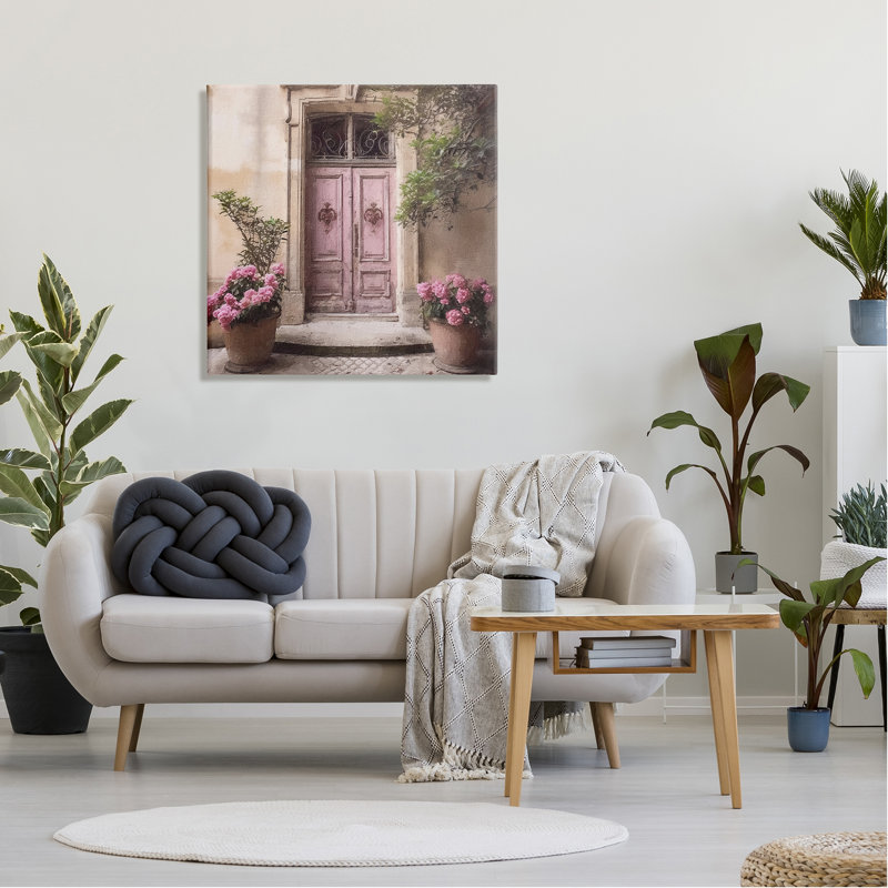 Porte florale rose par Riley B, H 30 po x l 30 po x P 1,5 po