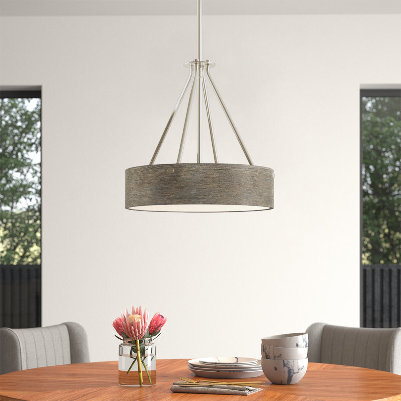 Charvic 3 - Light Single Pendant, Brushed Nickel, Light Gray
