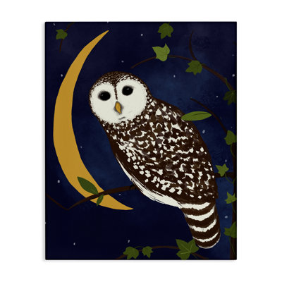  Owl & Moon Forest Canvas Wall Art by Michelle Ingari Designs