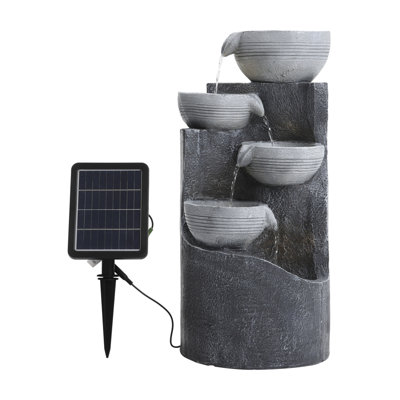 Weather Resistant Floor Fountain with Light