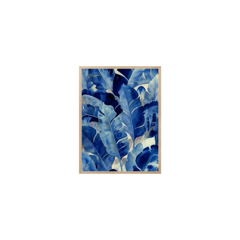 Plumes de bleu, 30" H x 40" W