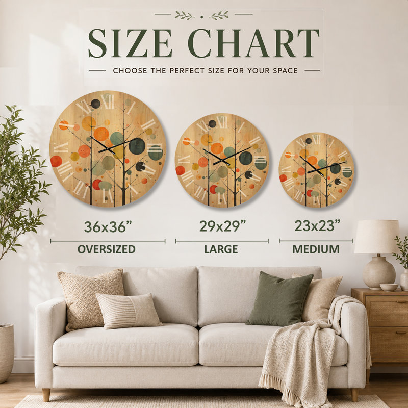 Horloge murale Mid-Century, Medium