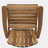Outdoor Weather Resistant Acacia Wood Adirondack Dining Chairs, Set of 2-1955689274