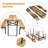 4 - Person Fir Solid Wood Patio Dining Set Rectangular Table