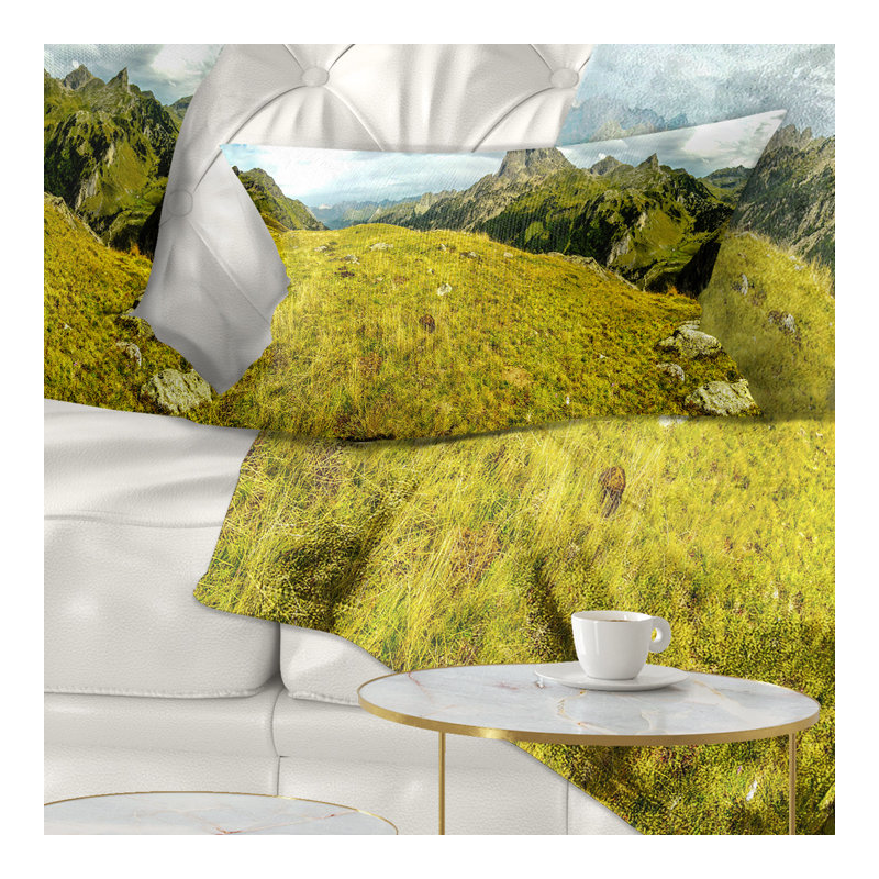 Coussin Bright Green Mountain