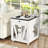 Dog Crate Furniture, Wooden Dog Kennel End Table with USB Charging Station, Storage Drawer, Double Latched Door, Farmhouse Furniture-Style Crate Side Table for Dogs Under 40 lbs, Indoor Use-1511945086-1519895034