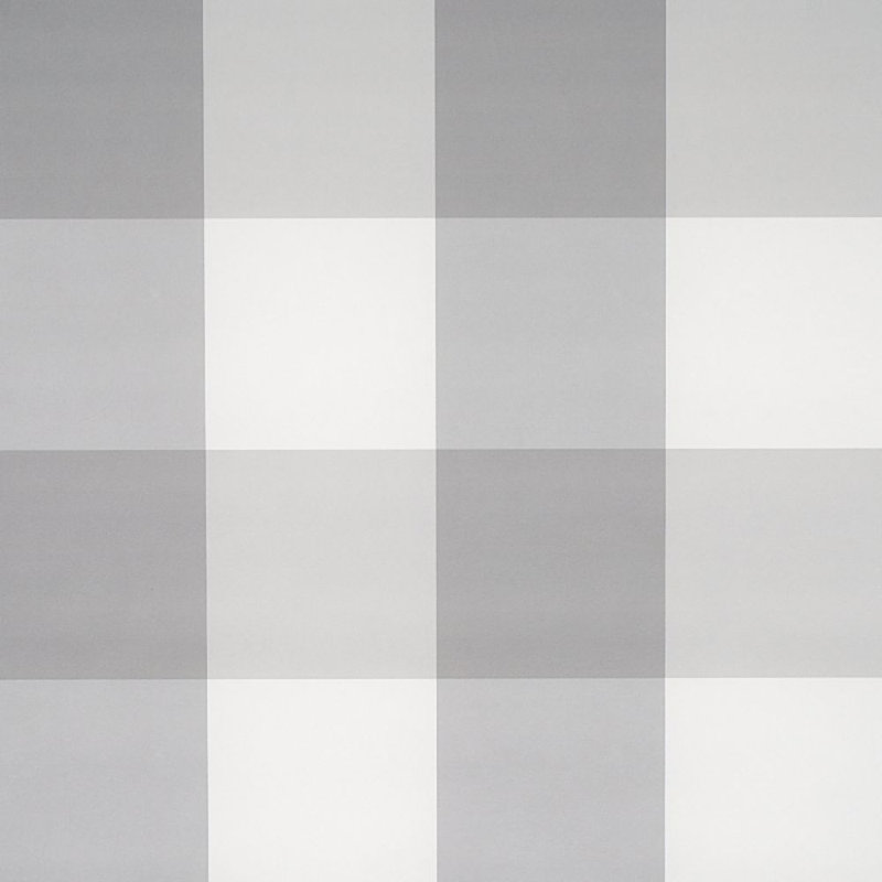 Grand papier peint à carreaux Willa, gris