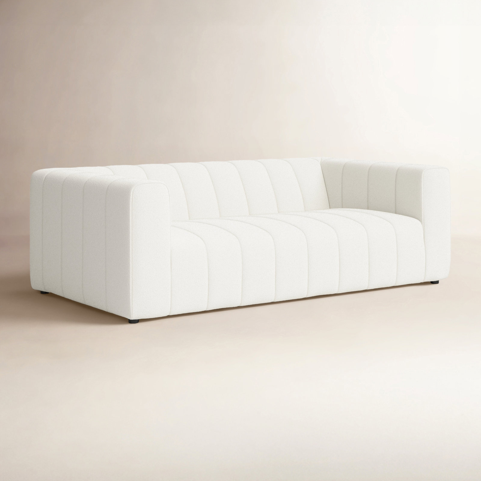 Bowry 89'' Upholstered Sofa, Fayette Cloud