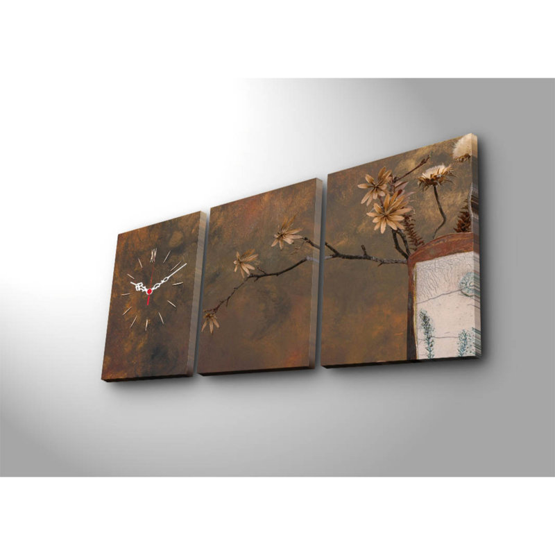 Ensemble d'horloge murale 3 pièces Elegant Structure robuste en bois à 100%, épaisseur: 1,2 po | Parfait pour la décoration intérieure et les intérieurs modernes, conception unique