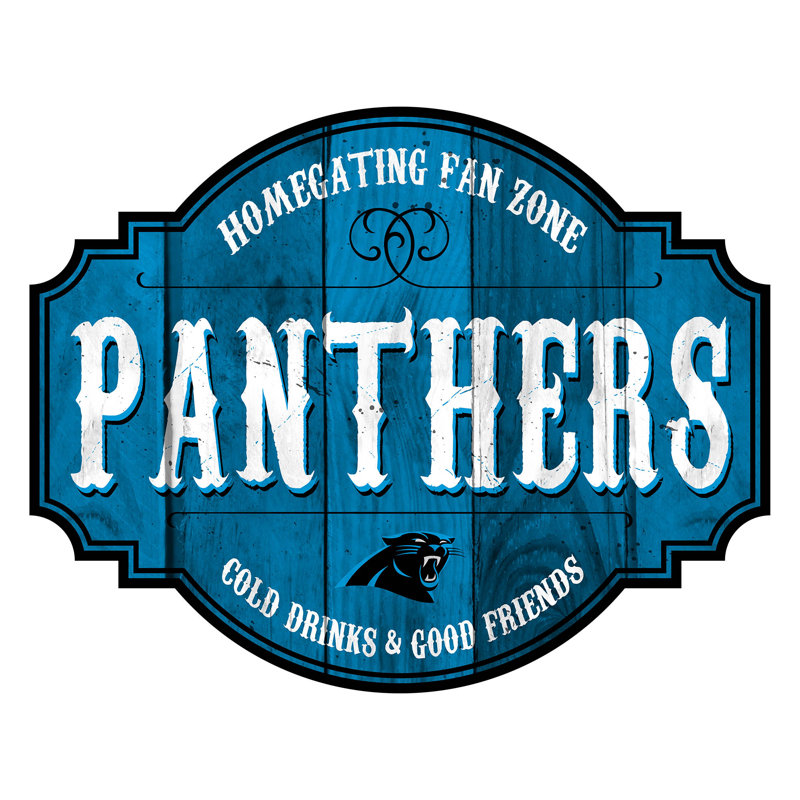 Entertainment Wall Decor, Carolina Panthers, 12" x 12" x 0.25"