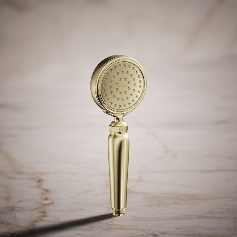 Artifacts Full/Standard Handheld Shower Head with Katalyst Air Induction Spray, Vibrant Gold