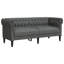 Canapé Chesterfield Winston Porter 2 places en tissu gris foncé-484230854-484230853