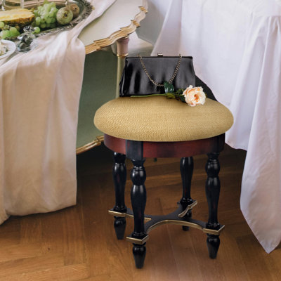 Grand Solid Wood Accent Stool