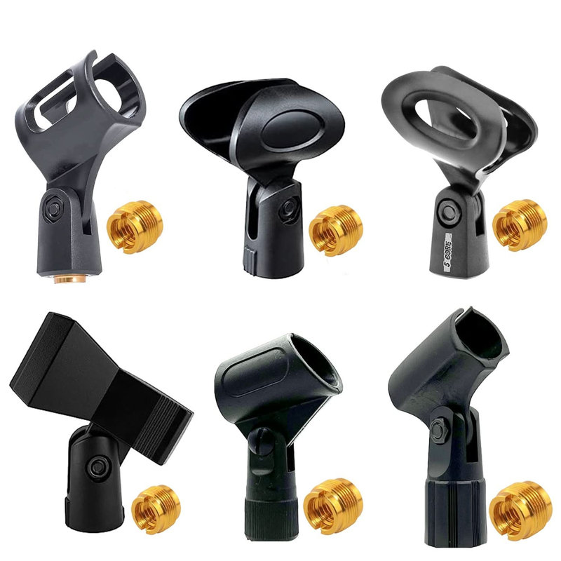 Support à pince pour micro 5 pièces 6 pièces avec adaptateurs à vis 5/8 à 3/8 po