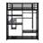 Metal Loft Bed Frame With Built-In Wardrobe, Desk And Storage Shelves
