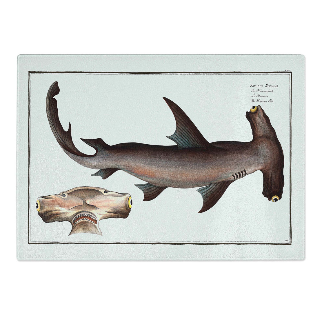 Glass Hammerhead Shark by M.E. Bloch Chopping Board