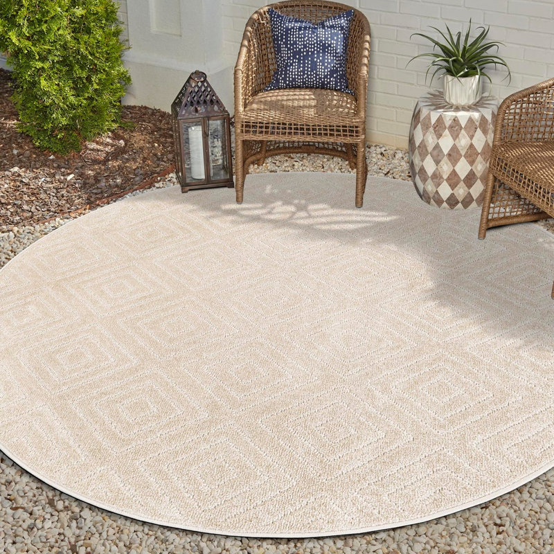 Sabrina Soto Logan Indoor/Outdoor Rug, Round 5'1"