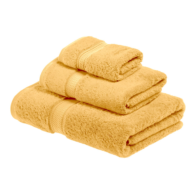 Ensemble de serviettes de bain luxueuse en coton égyptien de qualité très absorbant Scotia , Doré