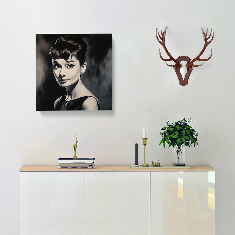 Audrey Hepburn Airbrush - Wrapped Canvas, 50cm H x 50cm W x 3cm D
