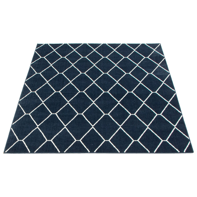 Tapis bleu marine Esliabeth, Rectangle 5 pi 3 po x 7 pi 3 po