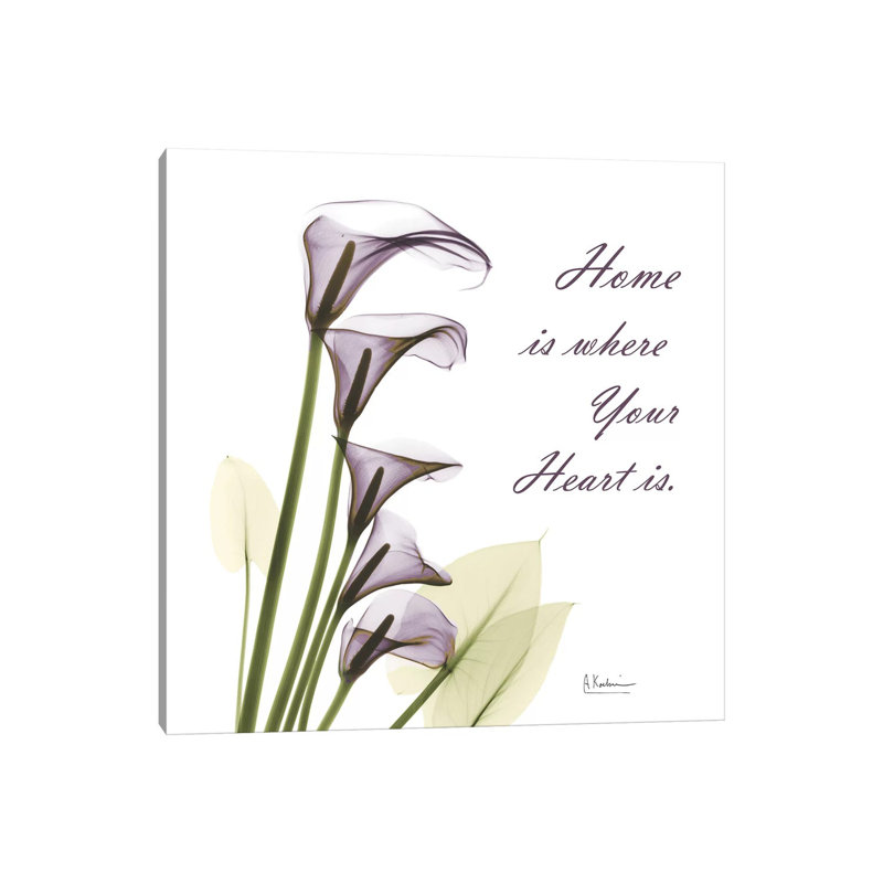 Calla Lilies Home by Albert Koetsier - Wrapped Canvas Painting, 30.48cm H x 30.48cm W x 1.91cm D