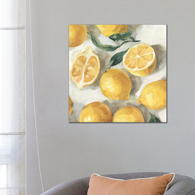 Fresh Lemons II by Emma Caroline - Wrapped Canvas Gallery-Wrapped Canvas Giclée